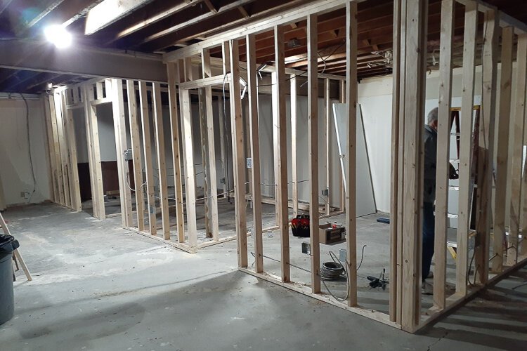 Construction on the new Colors+ space in Fairview Park.